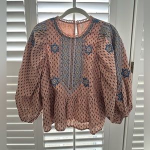 By Anthropologie Peasant Blouse - EUC